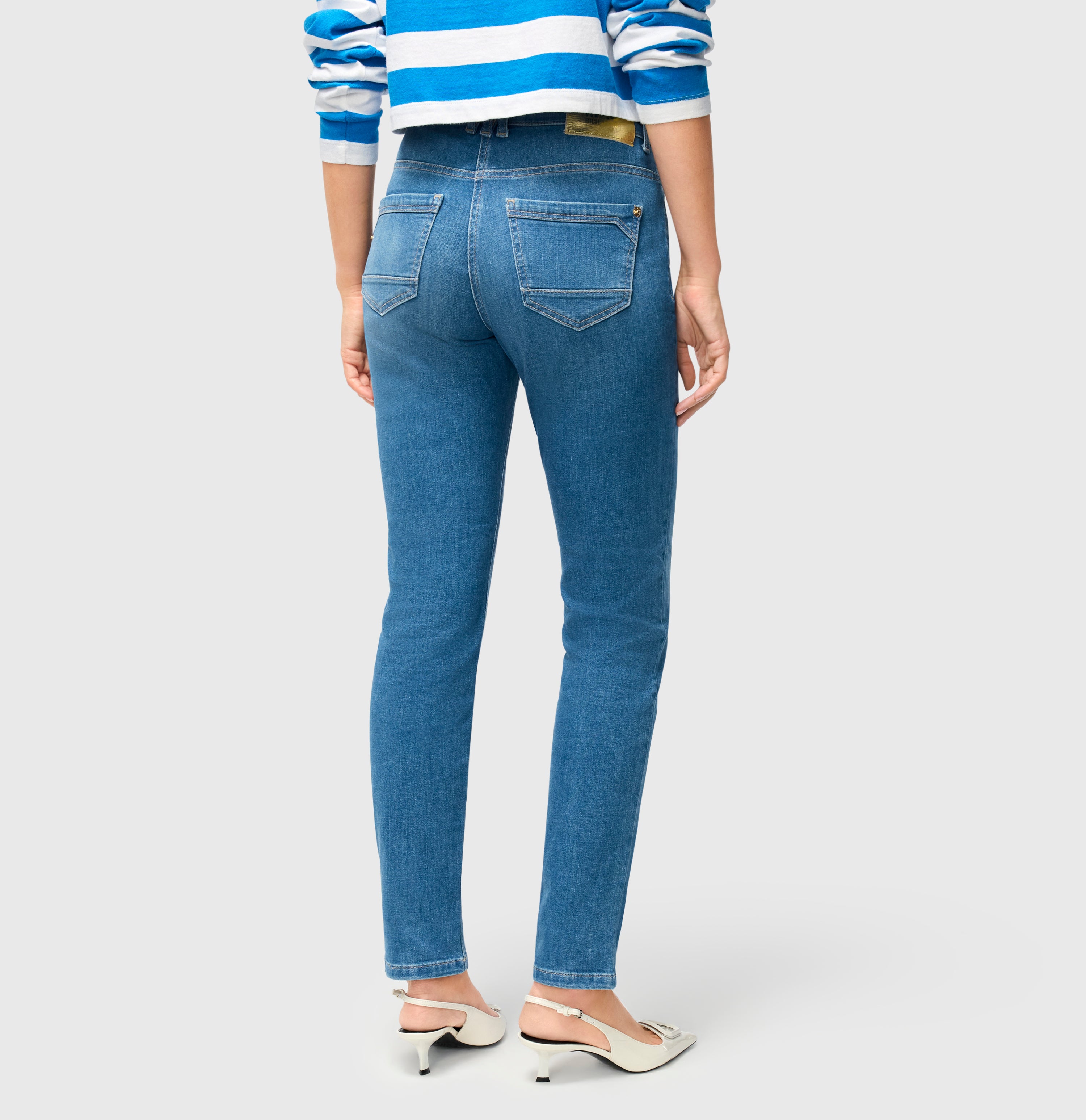 MAC Rich Slim Jeans - Seaside Marina Blue - 5703-90-0389L-D514
