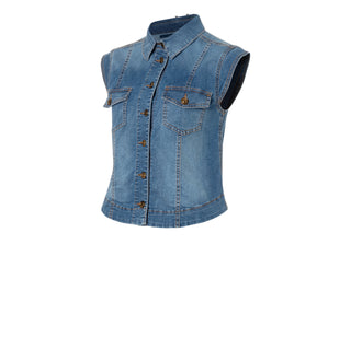MAC VEST - Ocean Drift Denim - 0122-90-0391-D525