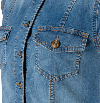 MAC VEST - Ocean Drift Denim - 0122-90-0391-D525