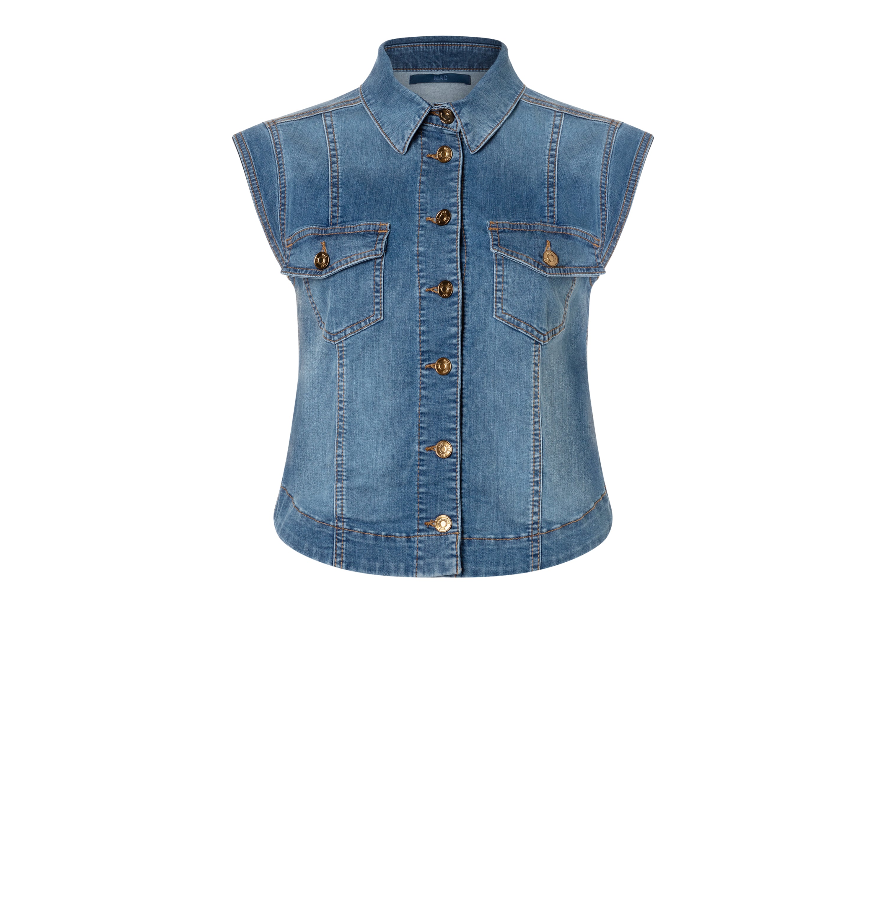 MAC VEST - Ocean Drift Denim - 0122-90-0391-D525