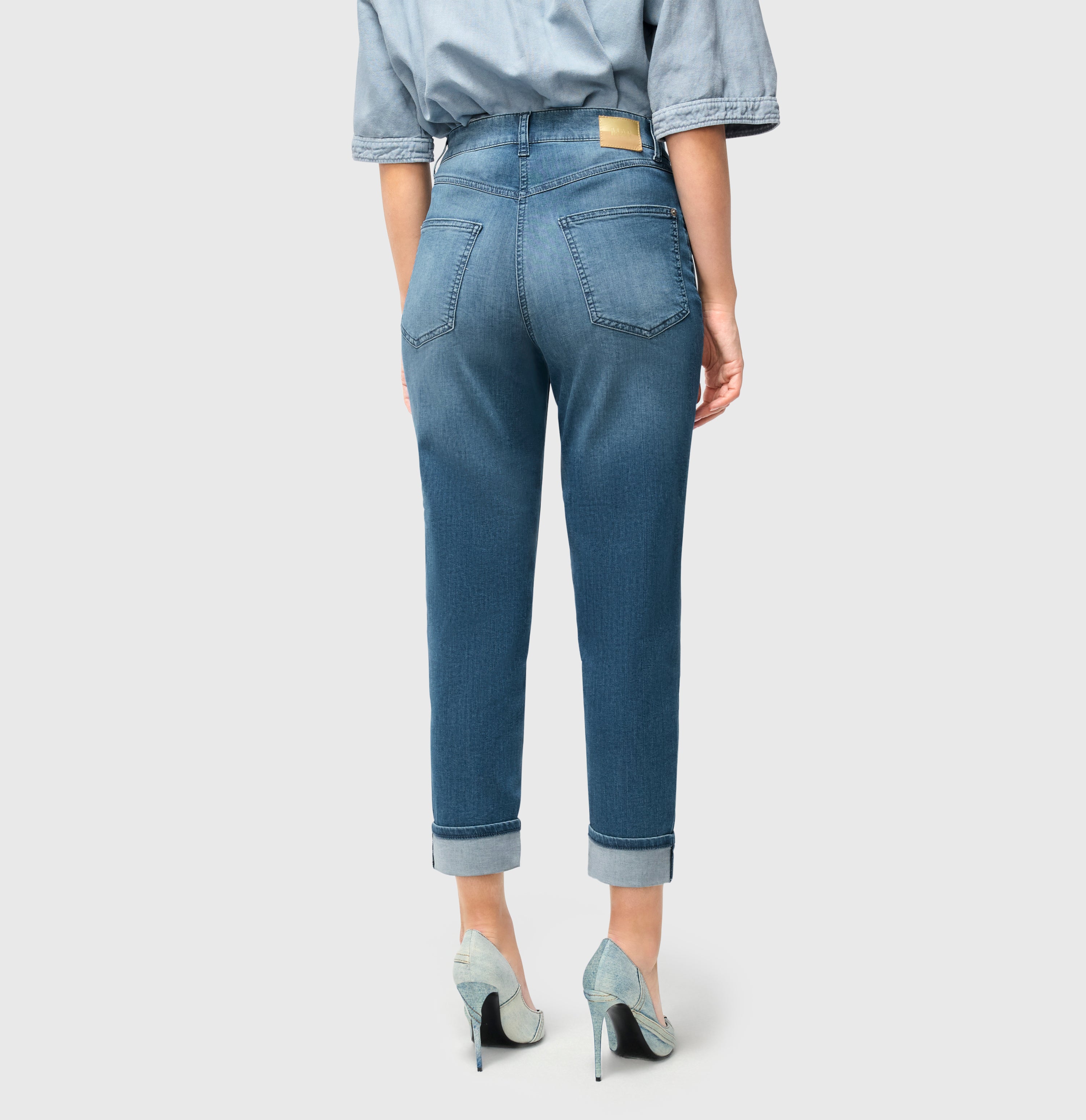 MAC CAROL Boyfriend Jeans - Seaside Drift Blue - 3197-90-0391L-D549 von MAC