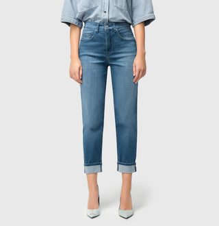 MAC CAROL Boyfriend Jeans - Seaside Drift Blue - 3197-90-0391L-D549