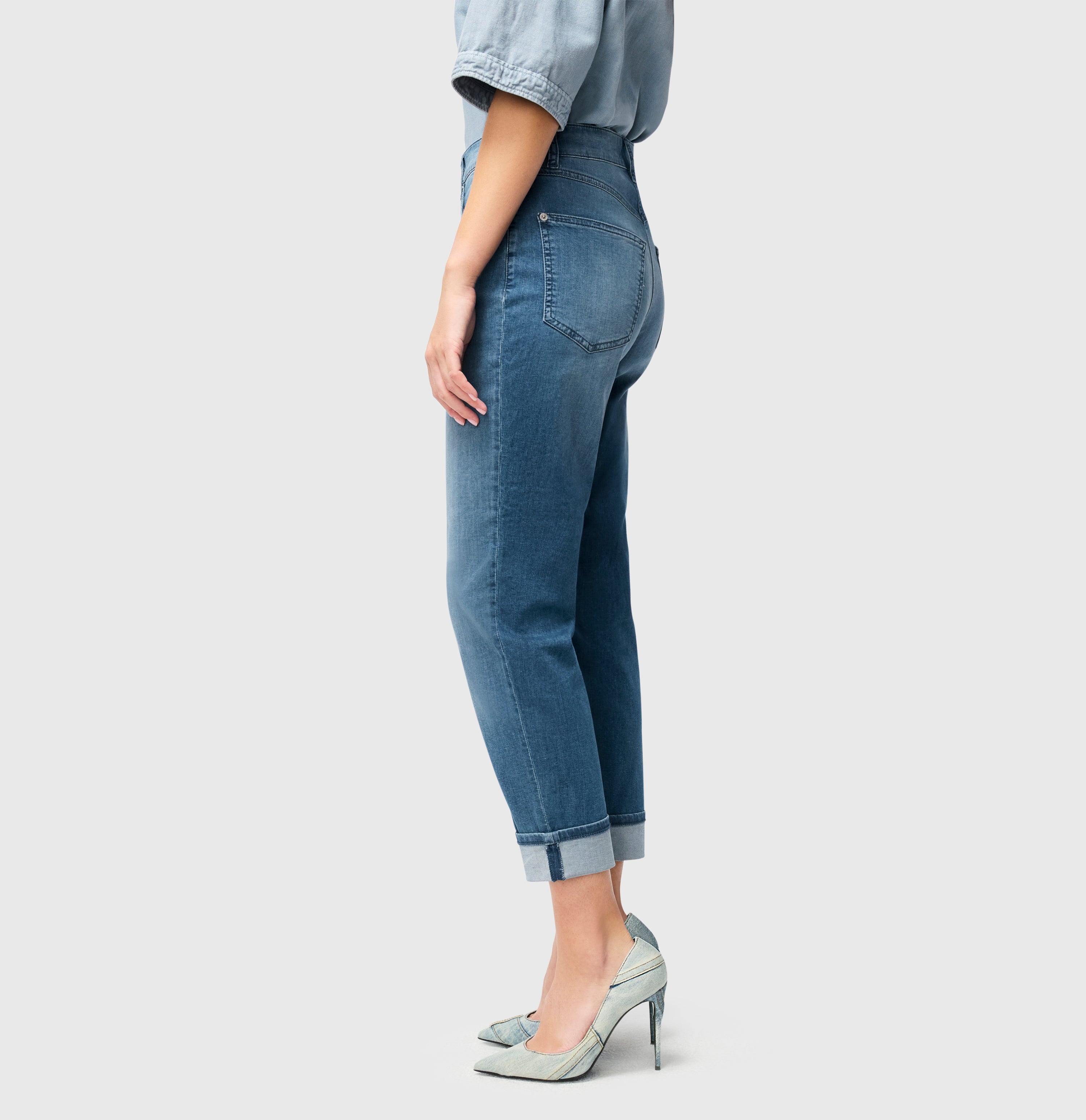 MAC CAROL Boyfriend Jeans - Seaside Drift Blue - 3197-90-0391L-D549 von MAC