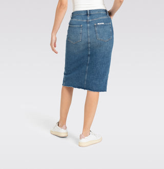 MAC Röcke denim night wash midi skirt - Indigo Drift - 9103-90-0377-D617