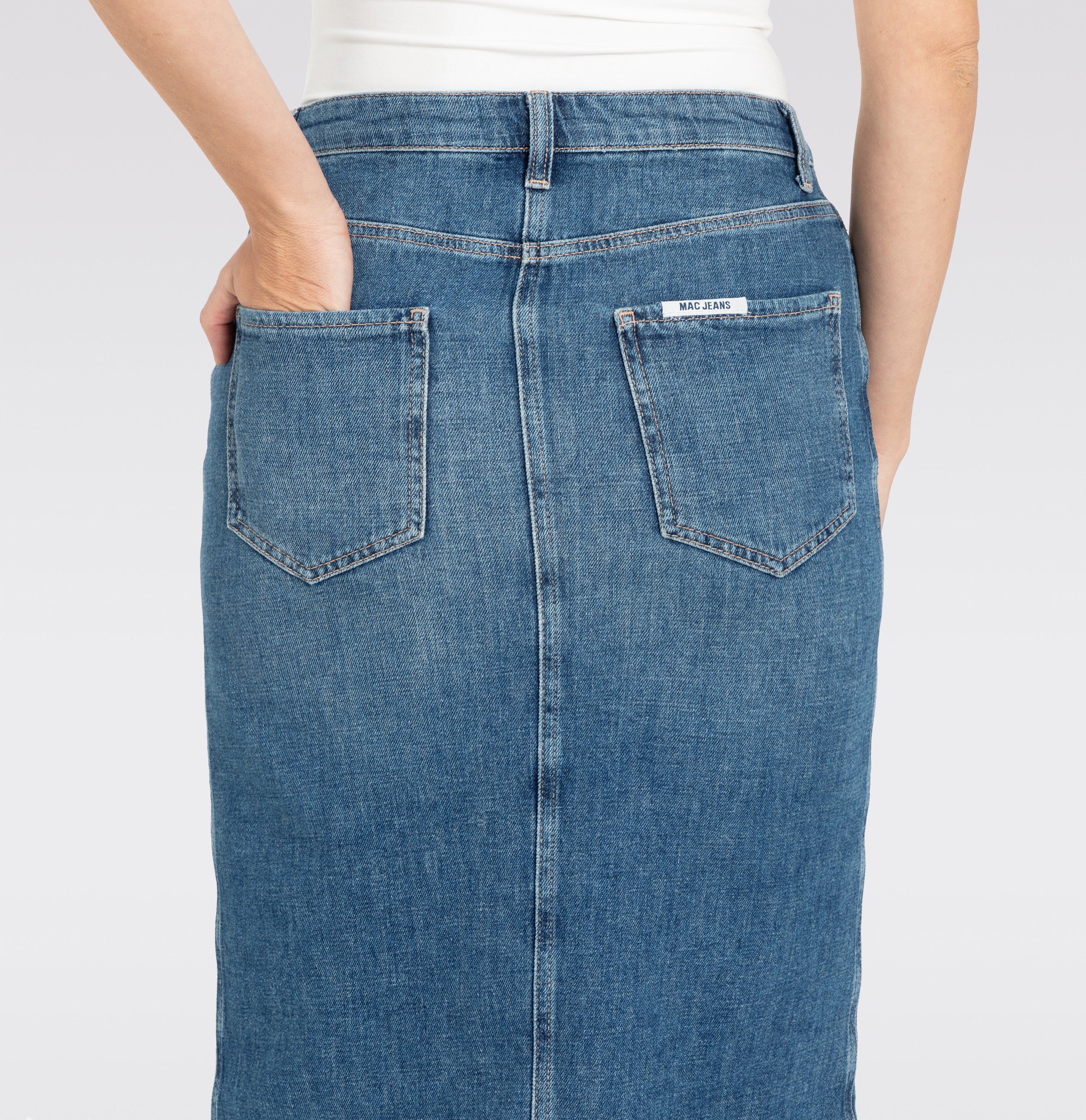 MAC Röcke denim night wash midi skirt - Indigo Drift - 9103-90-0377-D617 von MAC