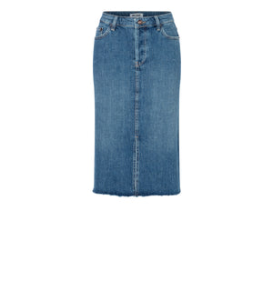 MAC Röcke denim night wash midi skirt - Indigo Drift - 9103-90-0377-D617