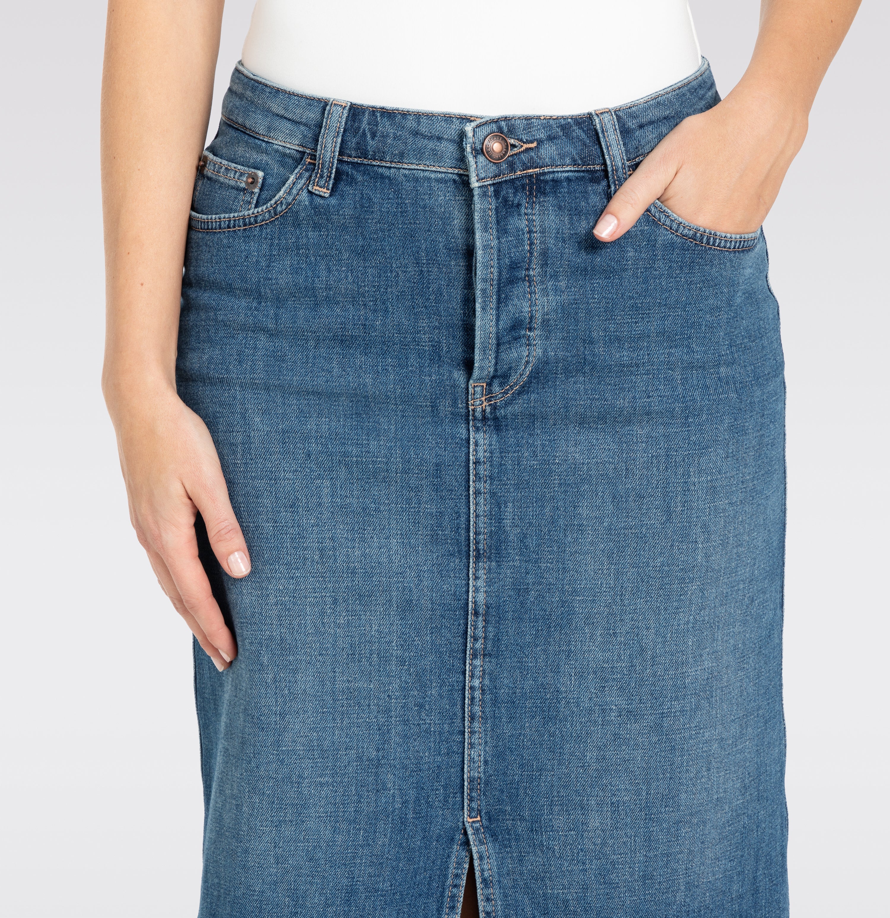 MAC Röcke denim night wash midi skirt - Indigo Drift - 9103-90-0377-D617 von MAC