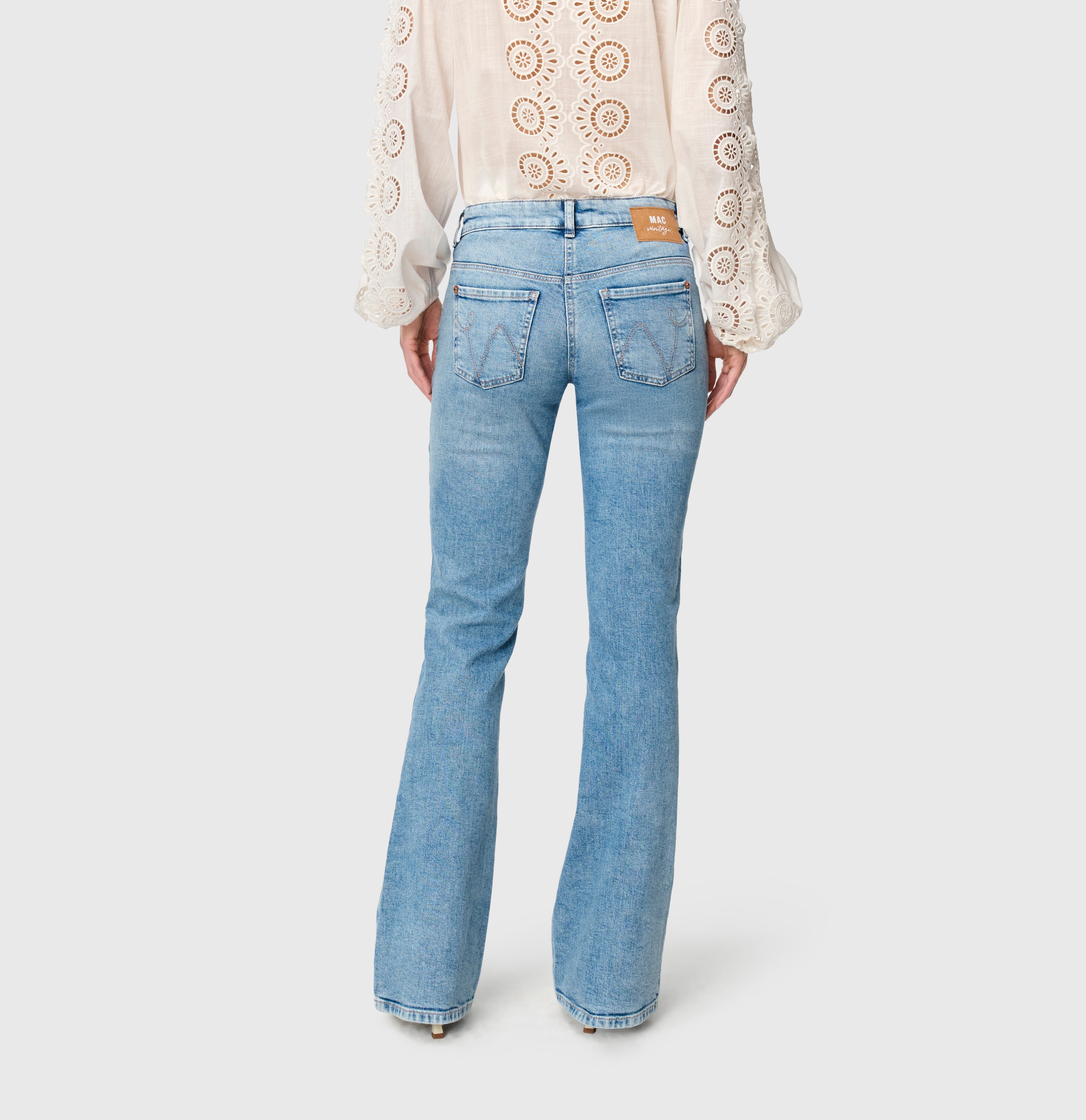 MAC DETROIT 90`s cool wash 2818-90-0333L D297 Bootcut Jeans - Glacier Meadow Blue - 2818-90-0333L-D297 von MAC