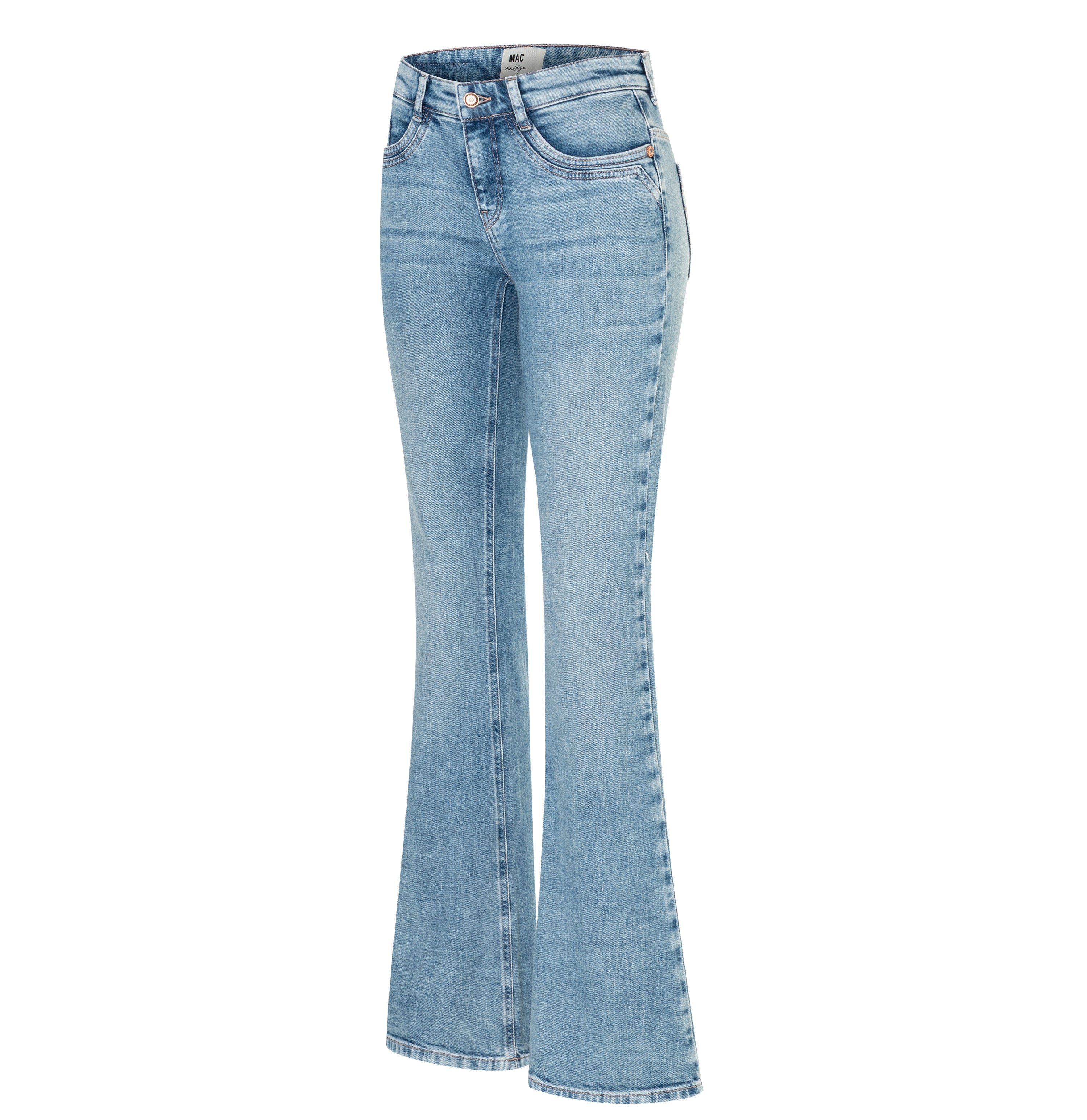 MAC DETROIT 90`s cool wash 2818-90-0333L D297 Bootcut Jeans - Glacier Meadow Blue - 2818-90-0333L-D297 von MAC
