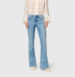 MAC DETROIT 90`s cool wash 2818-90-0333L D297 Bootcut Jeans - Glacier Meadow Blue - 2818-90-0333L-D297