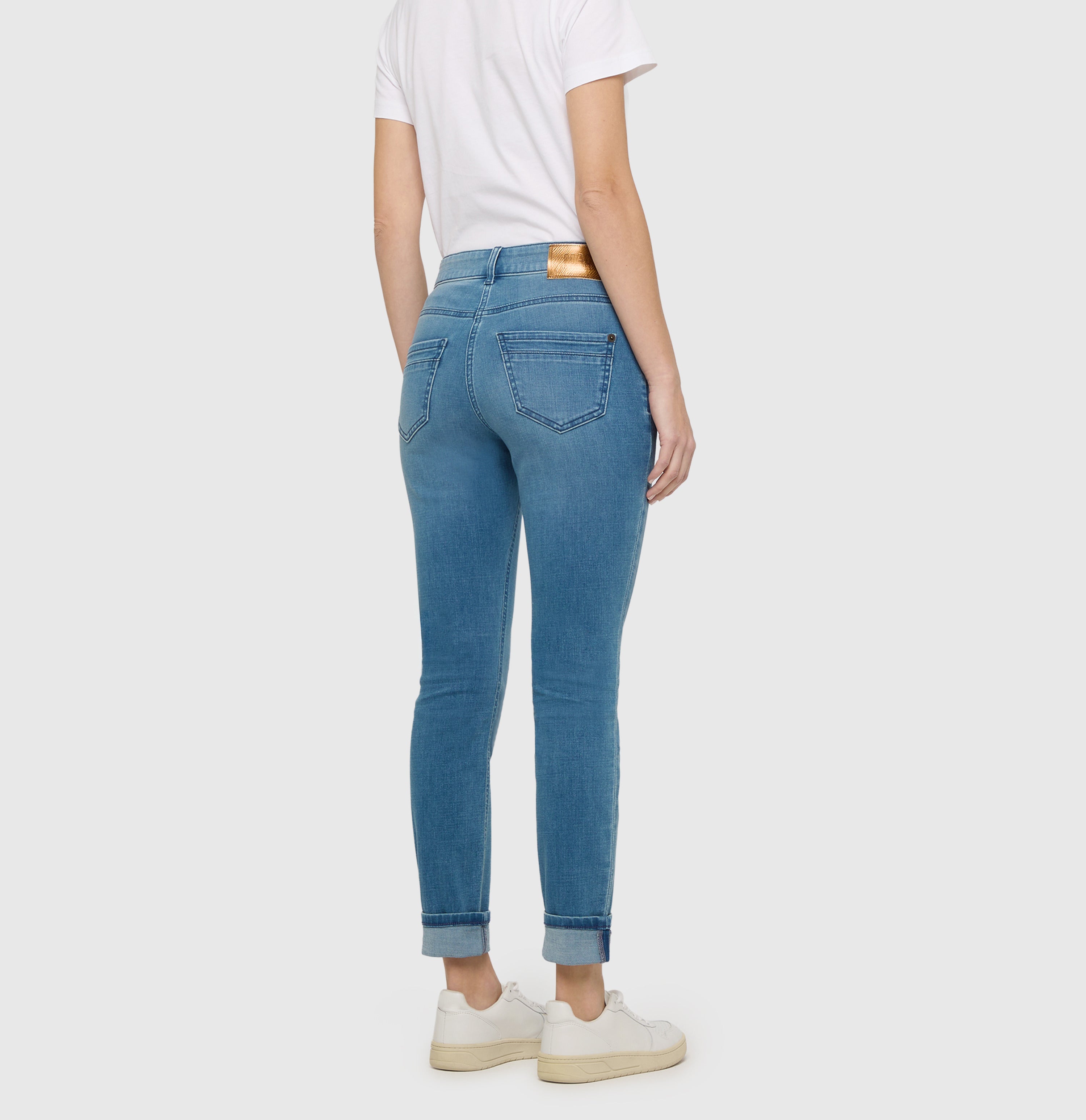 MAC Rich Slim Five Pocket - Coastal Vintage Blue - 5904-90-0389L-D596