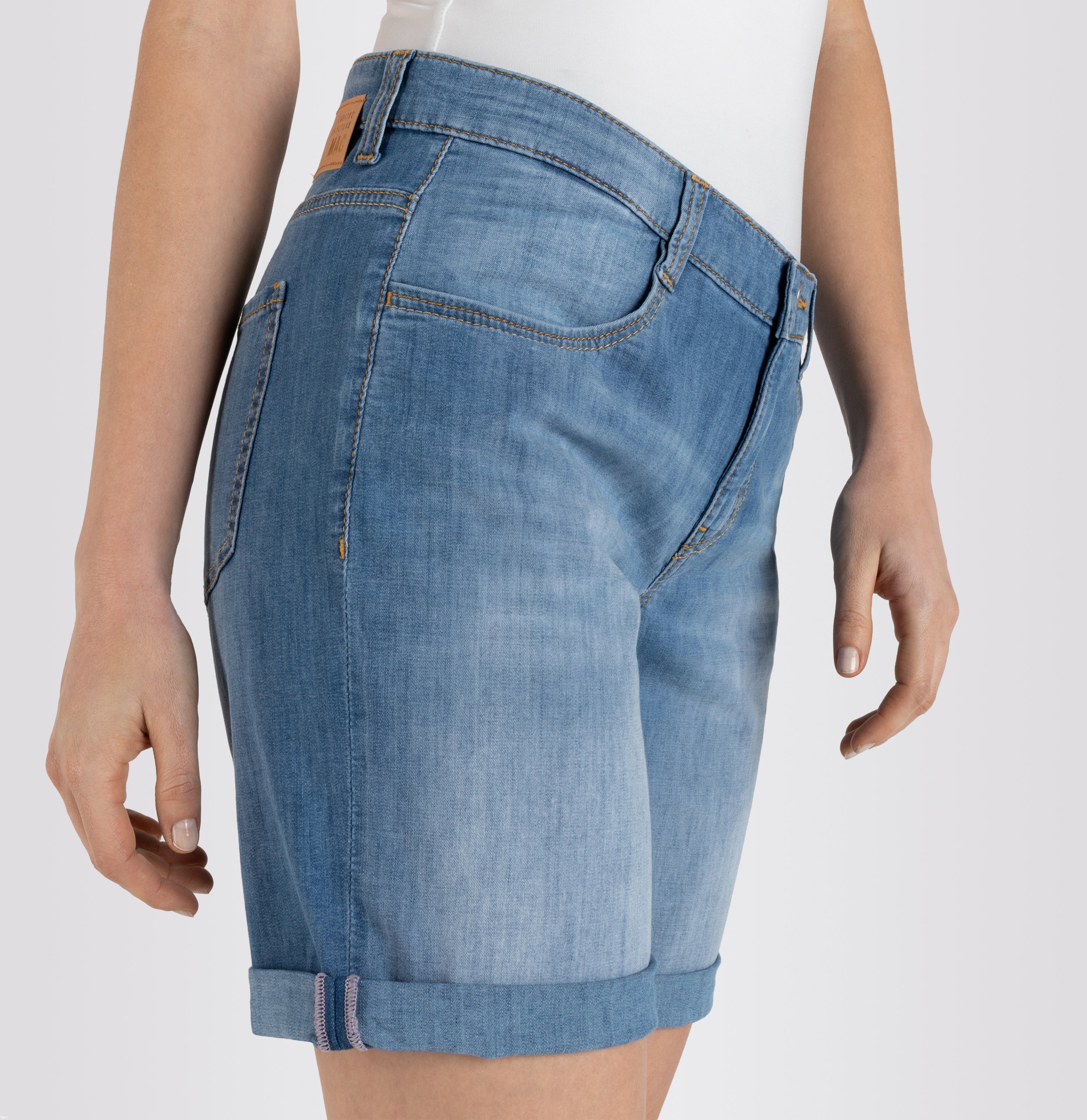 MAC SHORTY authentic use wash  - Washed Denim Horizon - 2387-90-0346-D250 von MAC