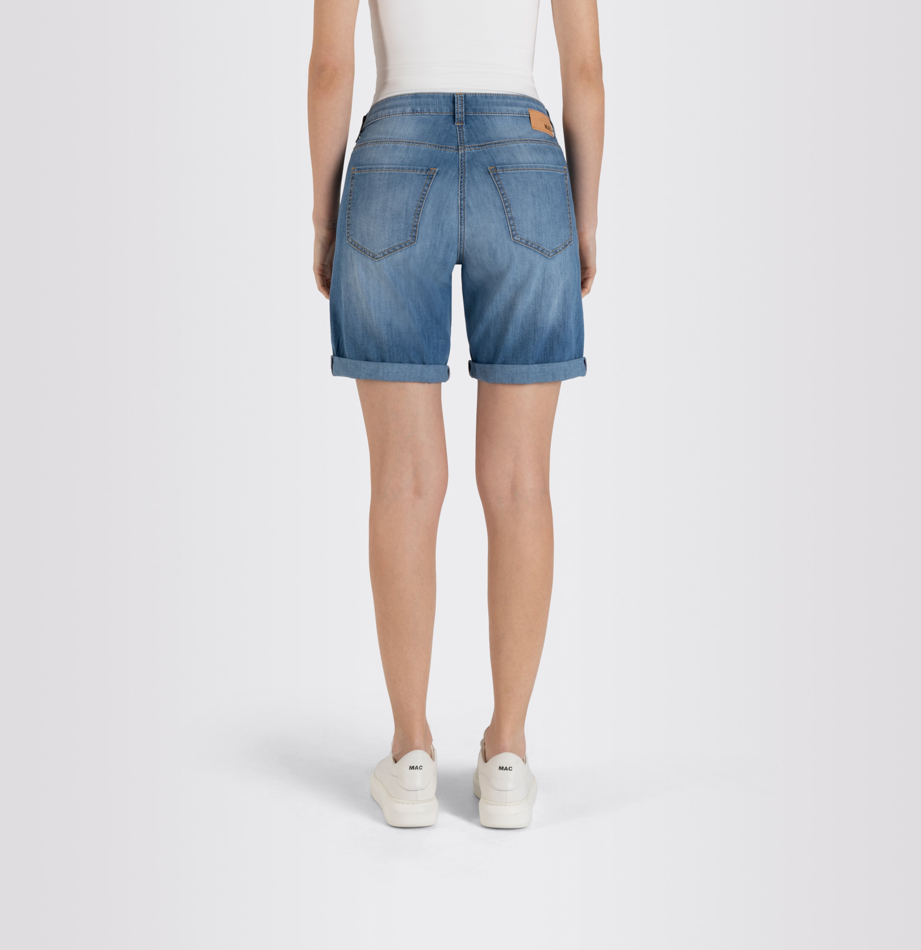 MAC SHORTY authentic use wash  - Washed Denim Horizon - 2387-90-0346-D250 von MAC