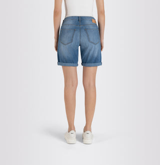 MAC SHORTY authentic use wash  - Washed Denim Horizon - 2387-90-0346-D250