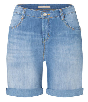 MAC SHORTY authentic use wash  - Washed Denim Horizon - 2387-90-0346-D250