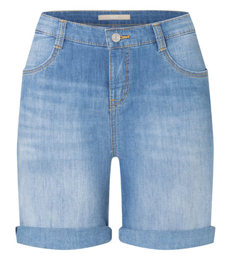 MAC SHORTY authentic use wash  - Washed Denim Horizon - 2387-90-0346-D250
