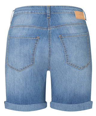 MAC SHORTY authentic use wash  - Washed Denim Horizon - 2387-90-0346-D250