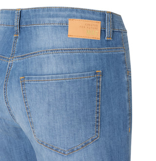 MAC SHORTY authentic use wash  - Washed Denim Horizon - 2387-90-0346-D250