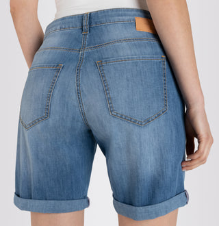 MAC SHORTY authentic use wash  - Washed Denim Horizon - 2387-90-0346-D250