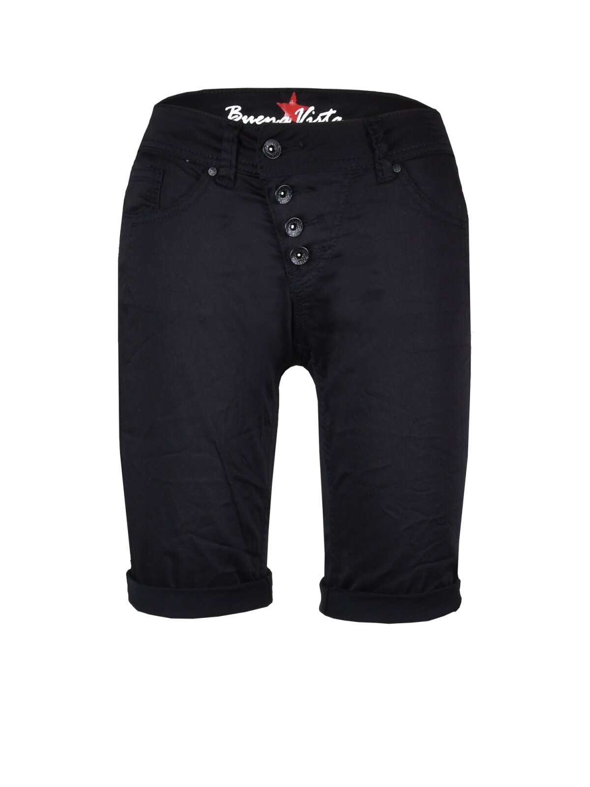 BUENA VISTA Malibu Damen Shorts - Midnight Cotton Black - 888 B5025 4003.014