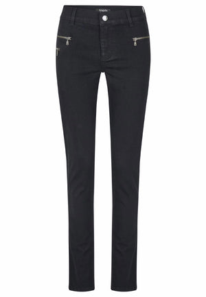 ANGELS JEANS Malu Zip Jeans - Midnight Black - 519 7700.1000