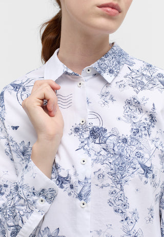 ETERNA REGULAR FIT Langarm Bluse - Porcelain Orchard - 7992-19-D935