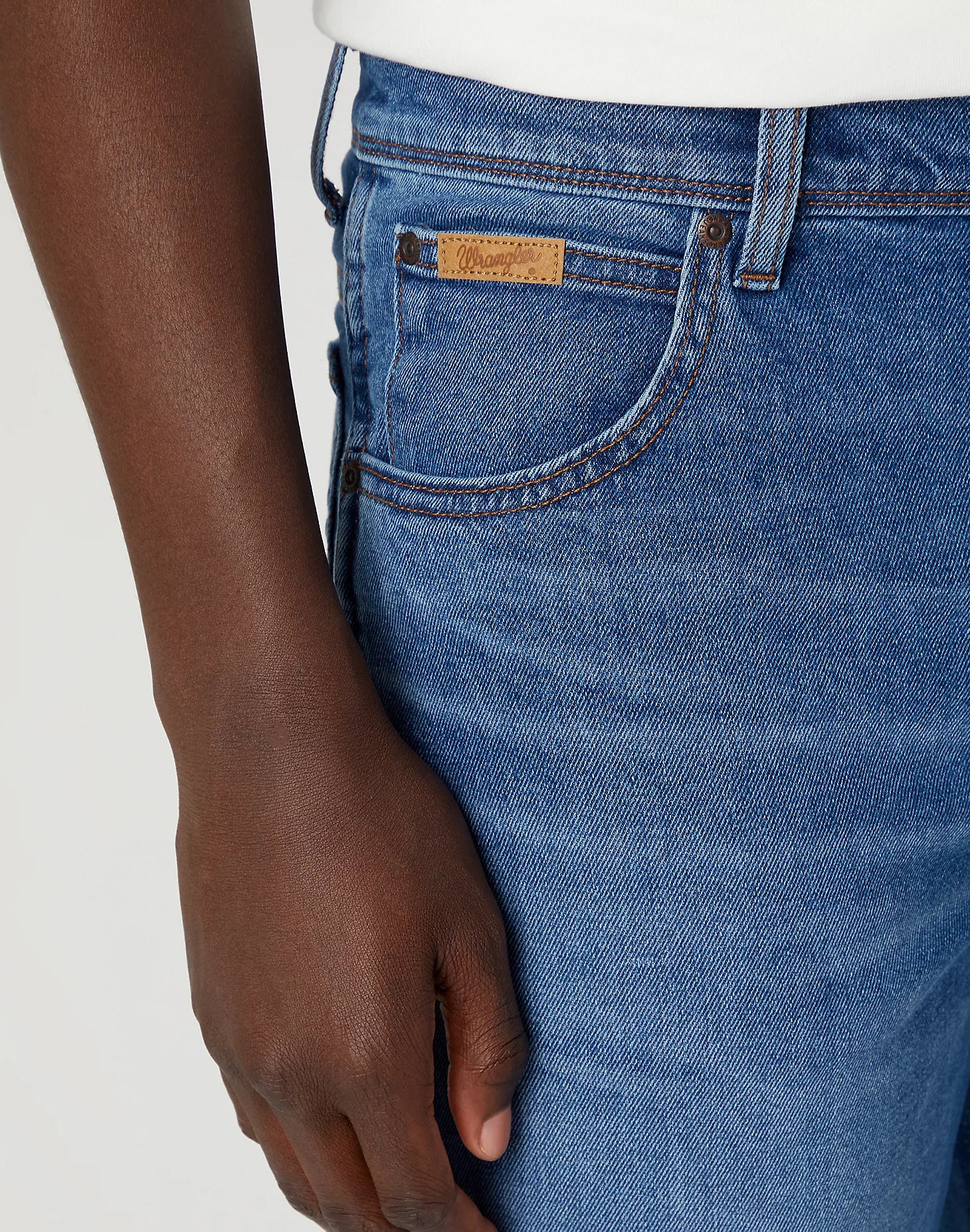 WRANGLER Texas Slim the marverick Jeans - Coastal Drift Blue - 112330696 von Wrangler