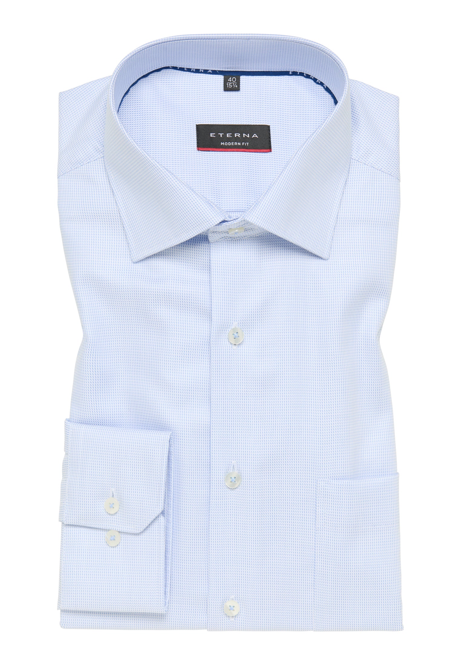ETERNA MODERN FIT Langarm Hemd - Ice Mist Blue - 3116-12-X169