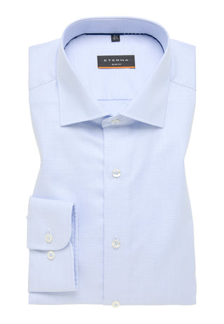 ETERNA SLIM FIT Langarm Hemd - Frosty Skylight Blue - 3116-12-F159