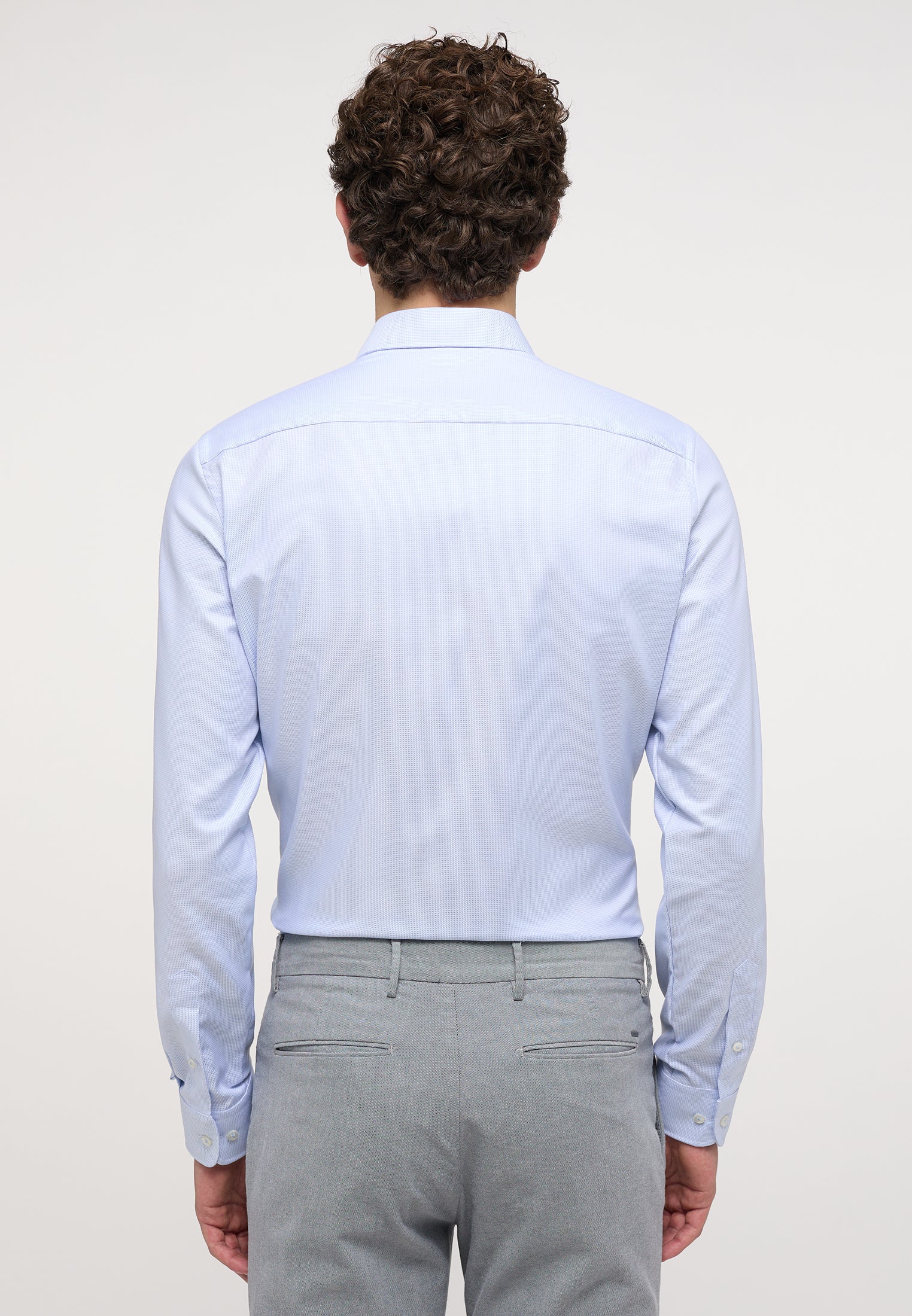 ETERNA SLIM FIT Langarm Hemd - Frosty Skylight Blue - 3116-12-F159 von Eterna