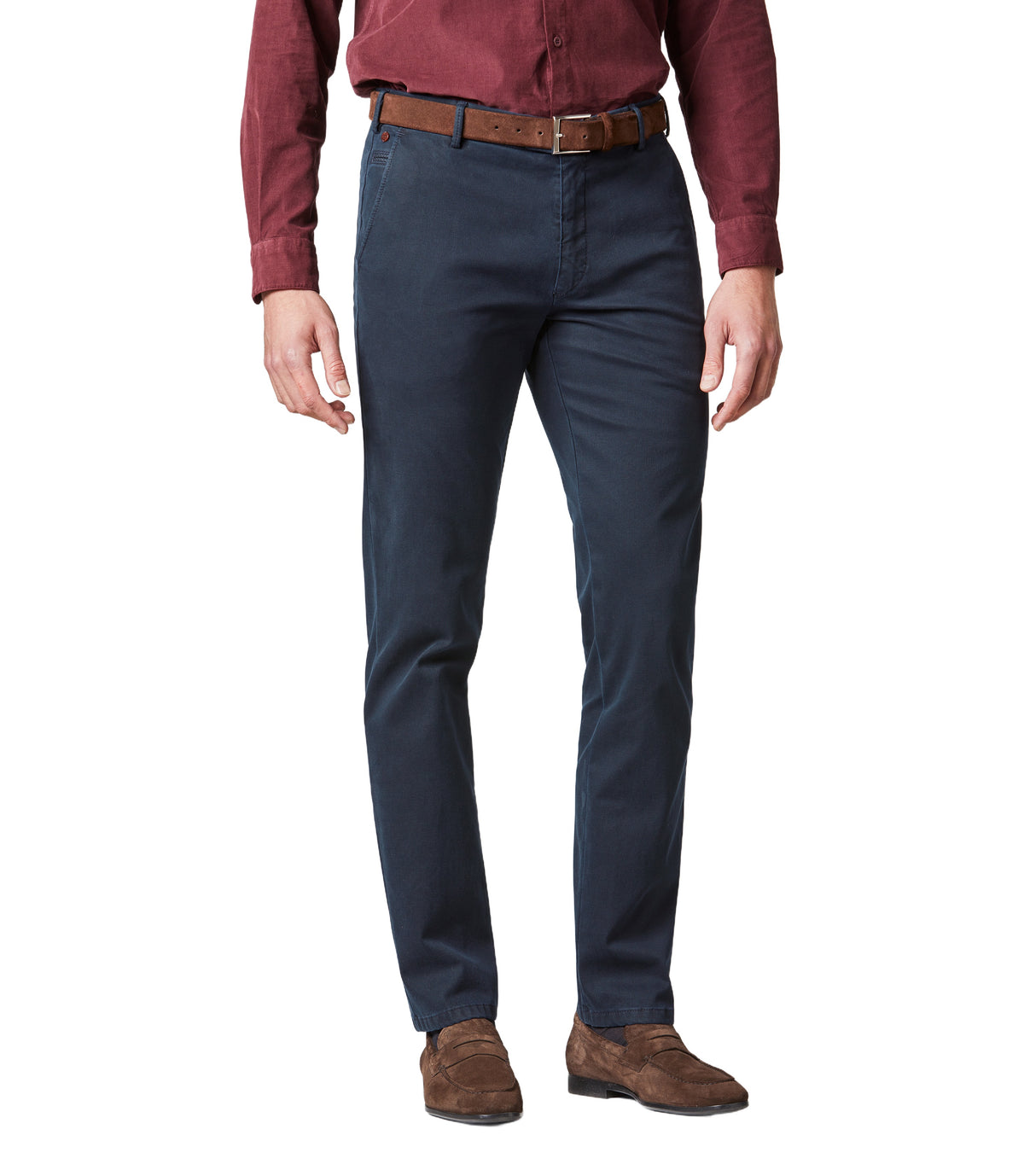 MEYER HOSEN Bonn Modern Cotele Chino - Midnight Navy Mist - Bonn 2-5567-18