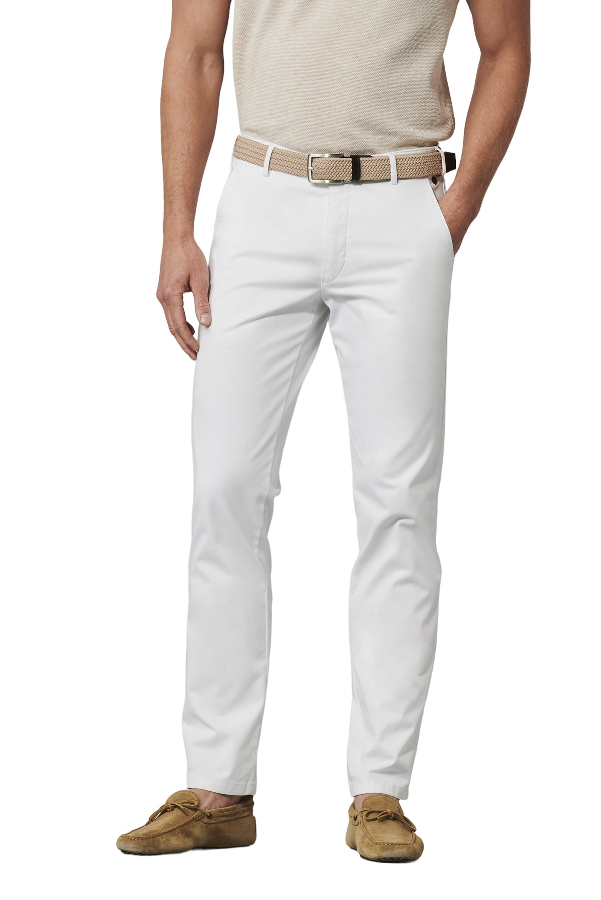 MEYER ROMA Chino - Bright Alpine White - 9-316-40