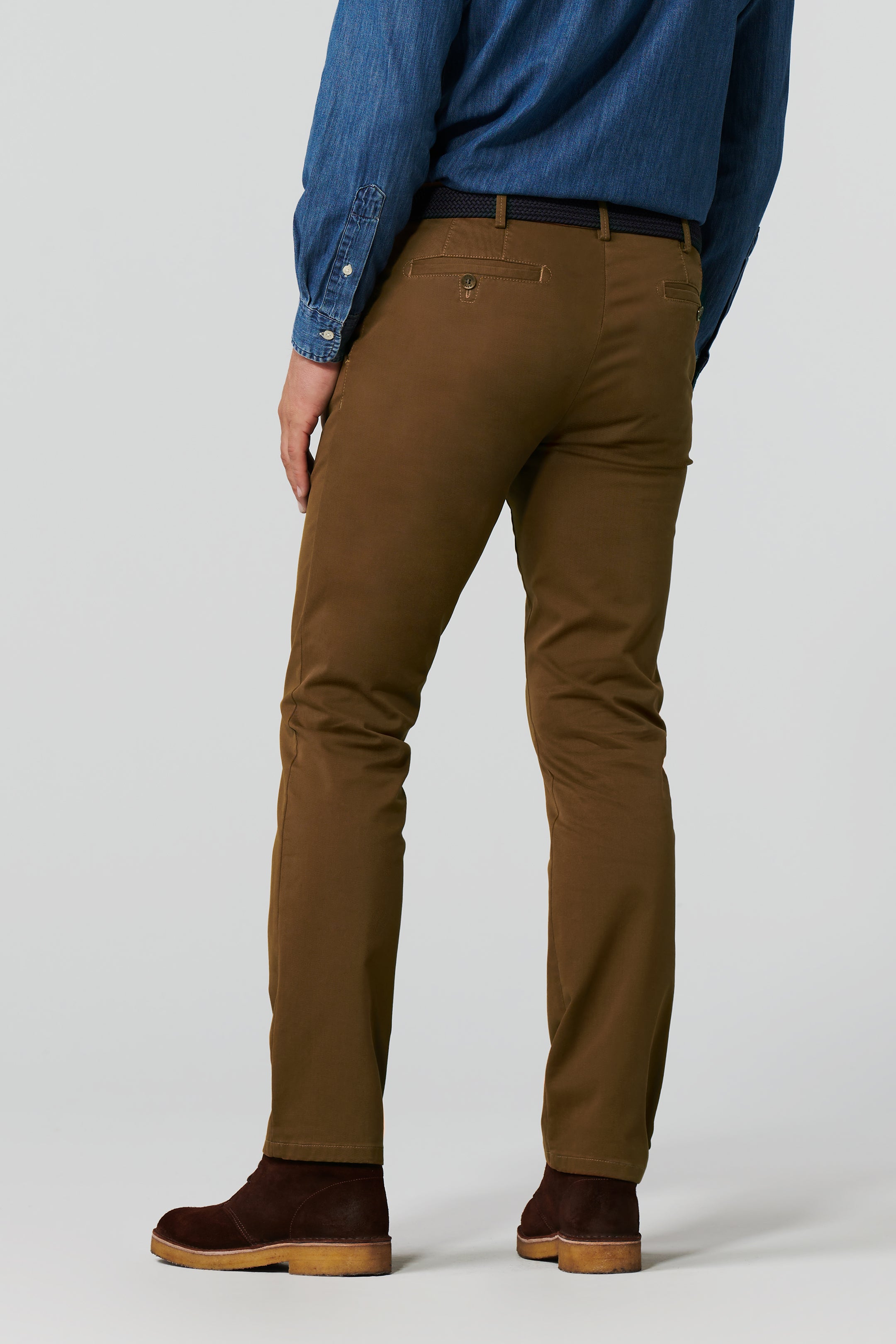 MEYER HOSEN Roma Farbecht Chino - Olive Bronzewood - Roma 9-316-43 von MEYER HOSEN