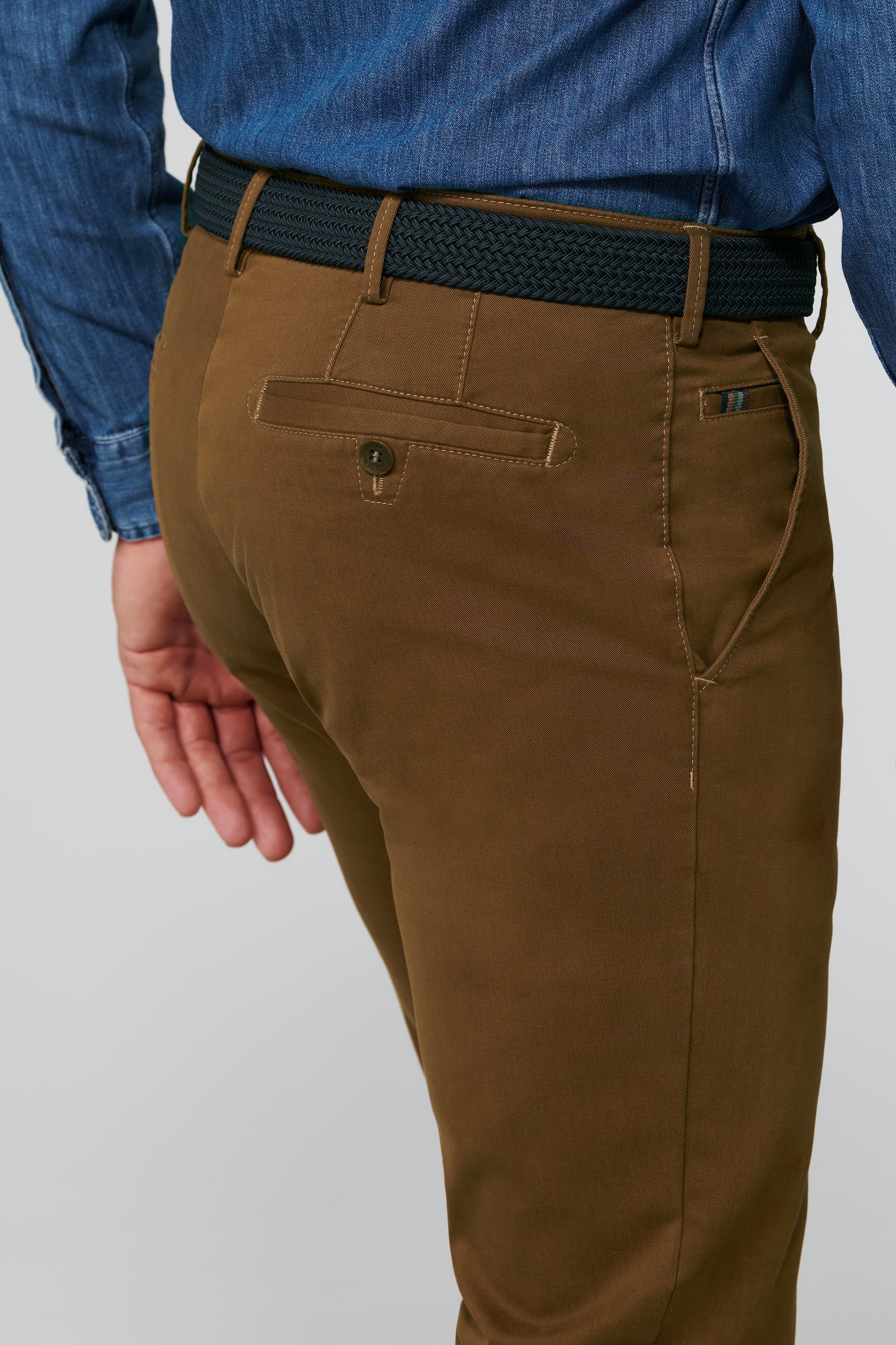 MEYER HOSEN Roma Farbecht Chino - Olive Bronzewood - Roma 9-316-43 von MEYER HOSEN