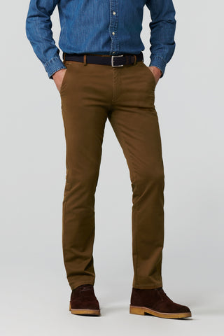 MEYER HOSEN Roma Farbecht Chino - Olive Bronzewood - Roma 9-316-43