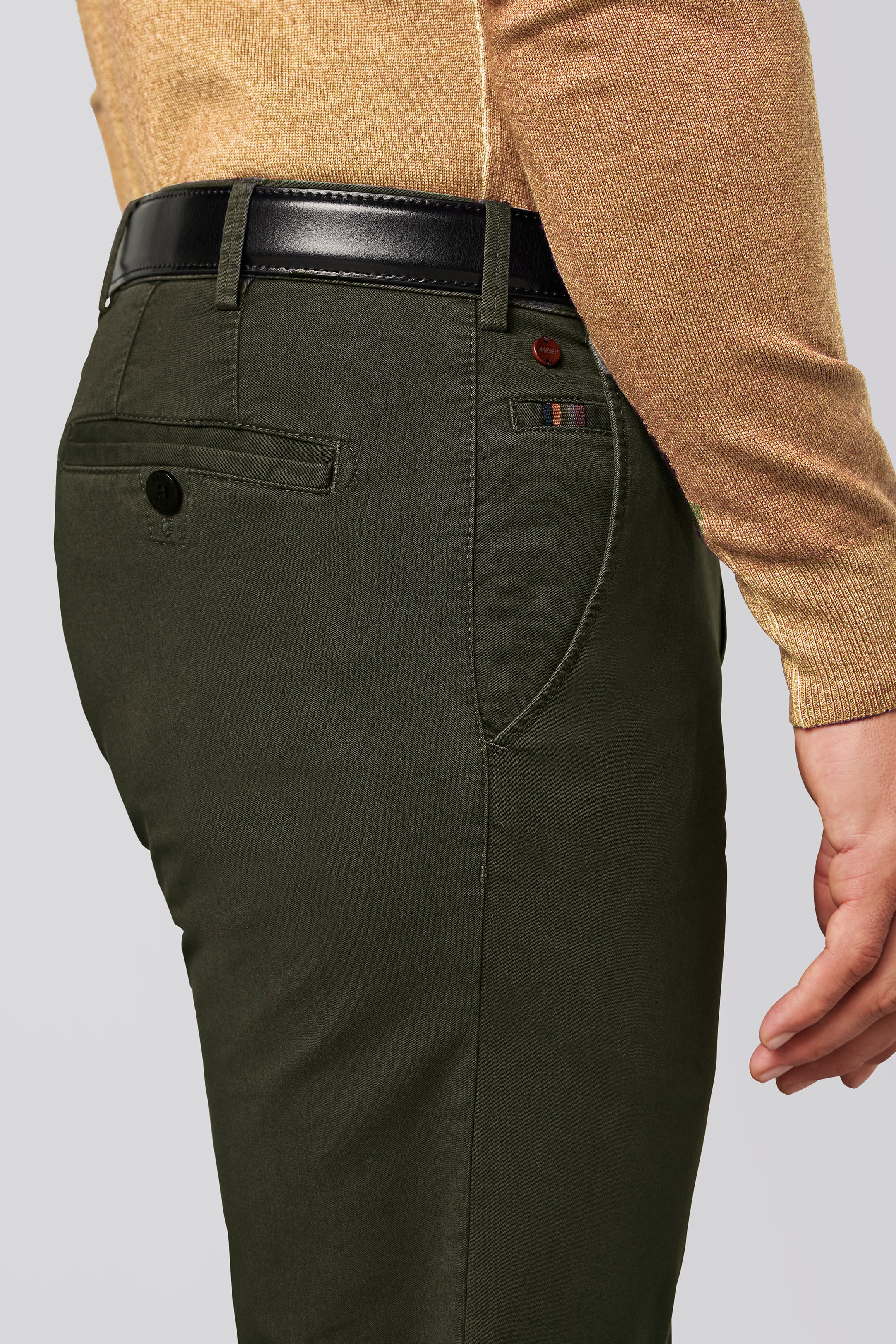 MEYER HOSEN Roma Chino - Deep Forest Olive - MERoma9-316-29 von MEYER HOSEN