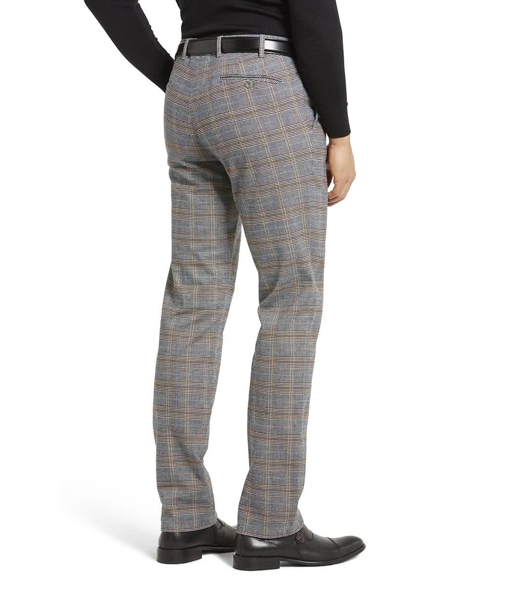 MEYER HOSEN Bonn Chino - Driftwood Check Navy - Bonn 2-8568-34