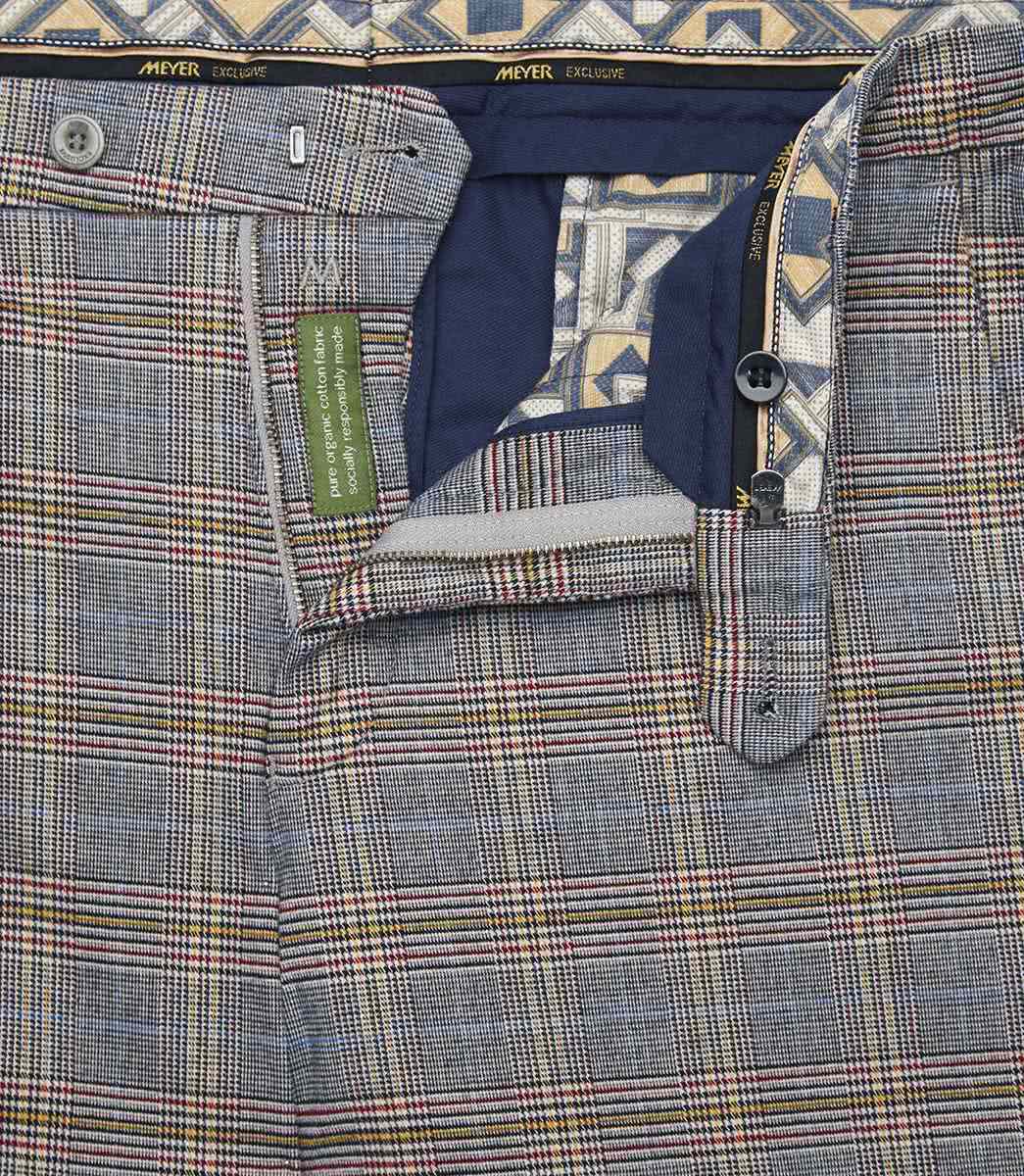 MEYER HOSEN Bonn Chino - Driftwood Check Navy - Bonn 2-8568-34 von MEYER HOSEN