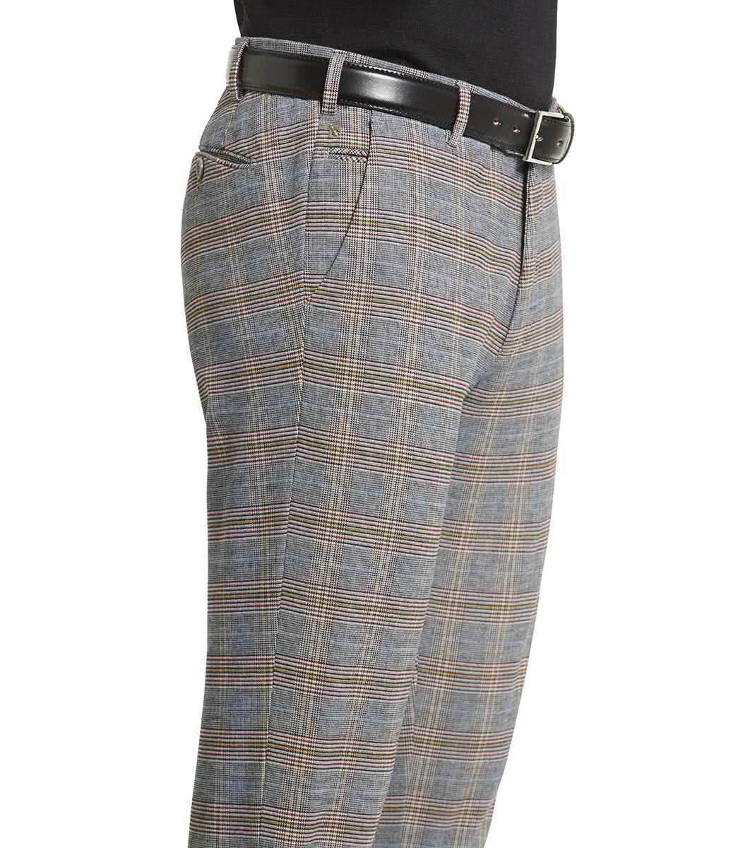 MEYER HOSEN Bonn Chino - Driftwood Check Navy - Bonn 2-8568-34 von MEYER HOSEN