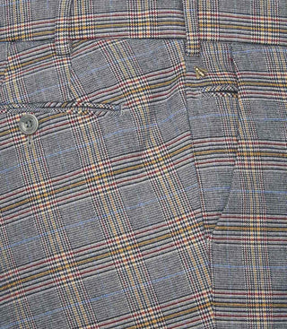 MEYER HOSEN Bonn Chino - Driftwood Check Navy - Bonn 2-8568-34