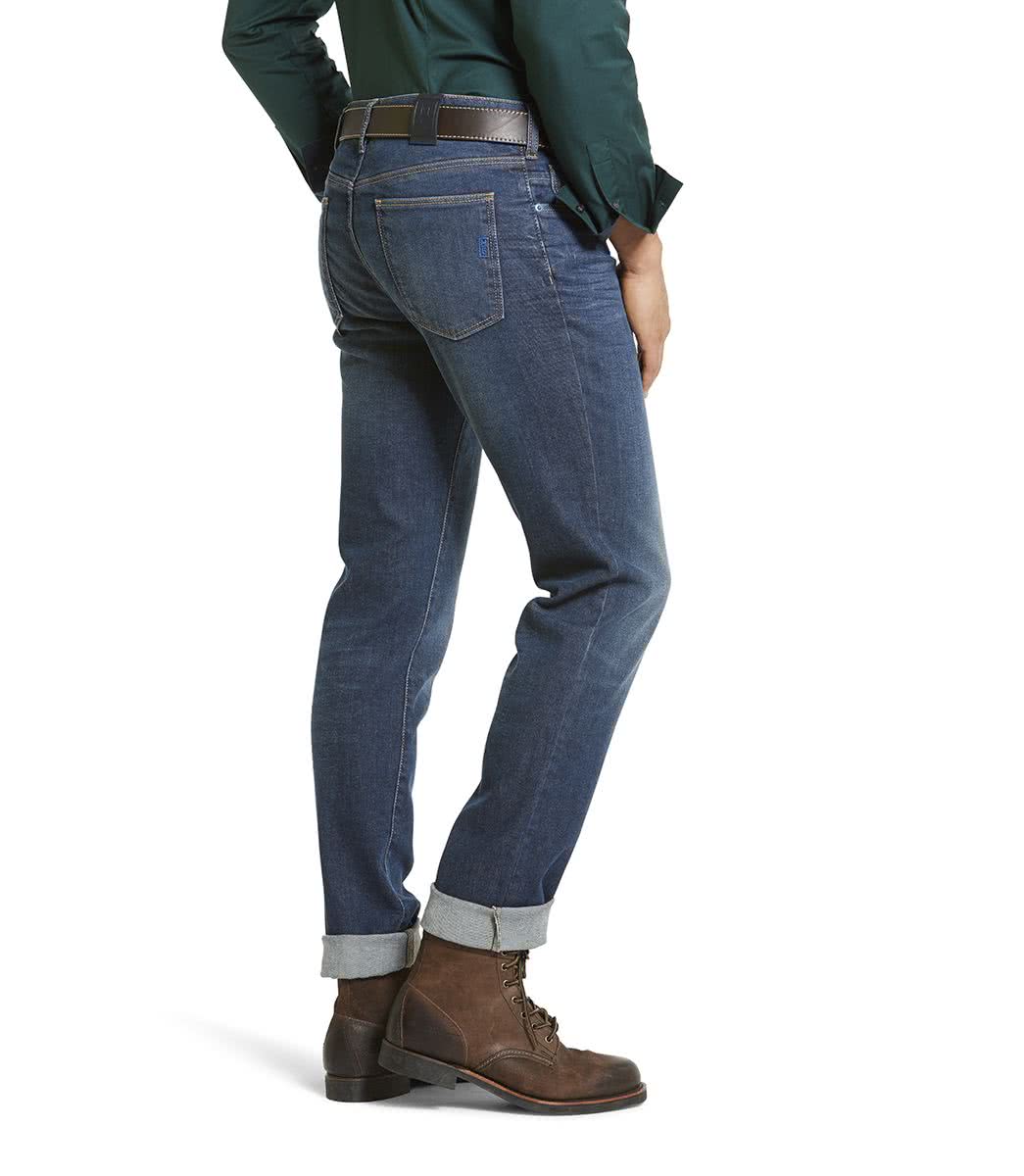 MEYER HOSEN M5 Slim dark indigo stone used 9-6242-17 Denim - Midnight Stone Blue - M5 Slim 9-6242-17