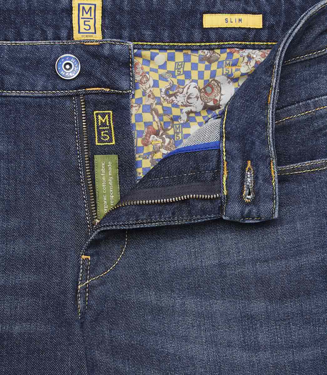 MEYER HOSEN M5 Slim dark indigo stone used 9-6242-17 Denim - Midnight Stone Blue - M5 Slim 9-6242-17 von MEYER HOSEN
