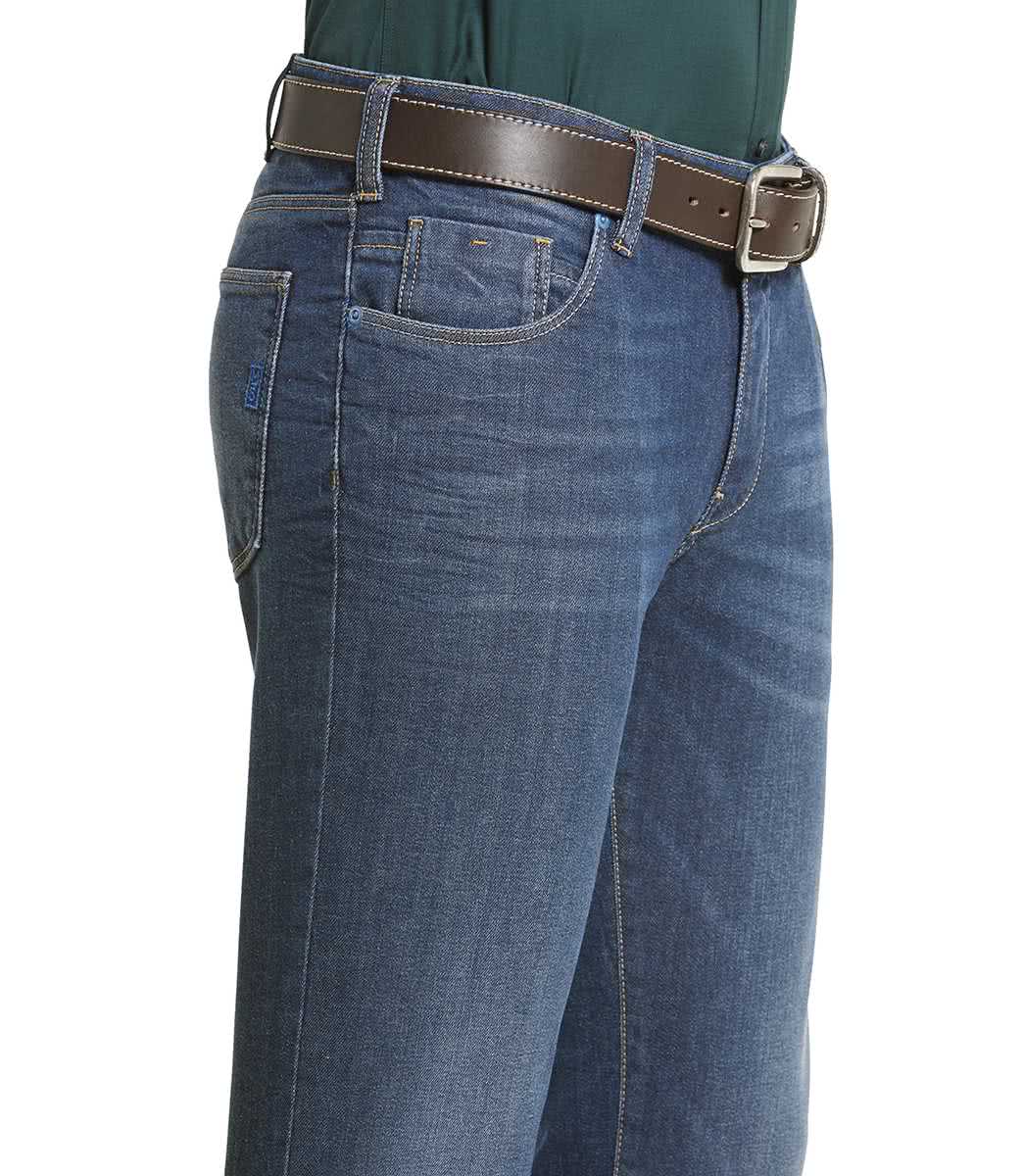 MEYER HOSEN M5 Slim dark indigo stone used 9-6242-17 Denim - Midnight Stone Blue - M5 Slim 9-6242-17 von MEYER HOSEN