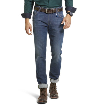 MEYER HOSEN M5 Slim dark indigo stone used 9-6242-17 Denim - Midnight Stone Blue - M5 Slim 9-6242-17