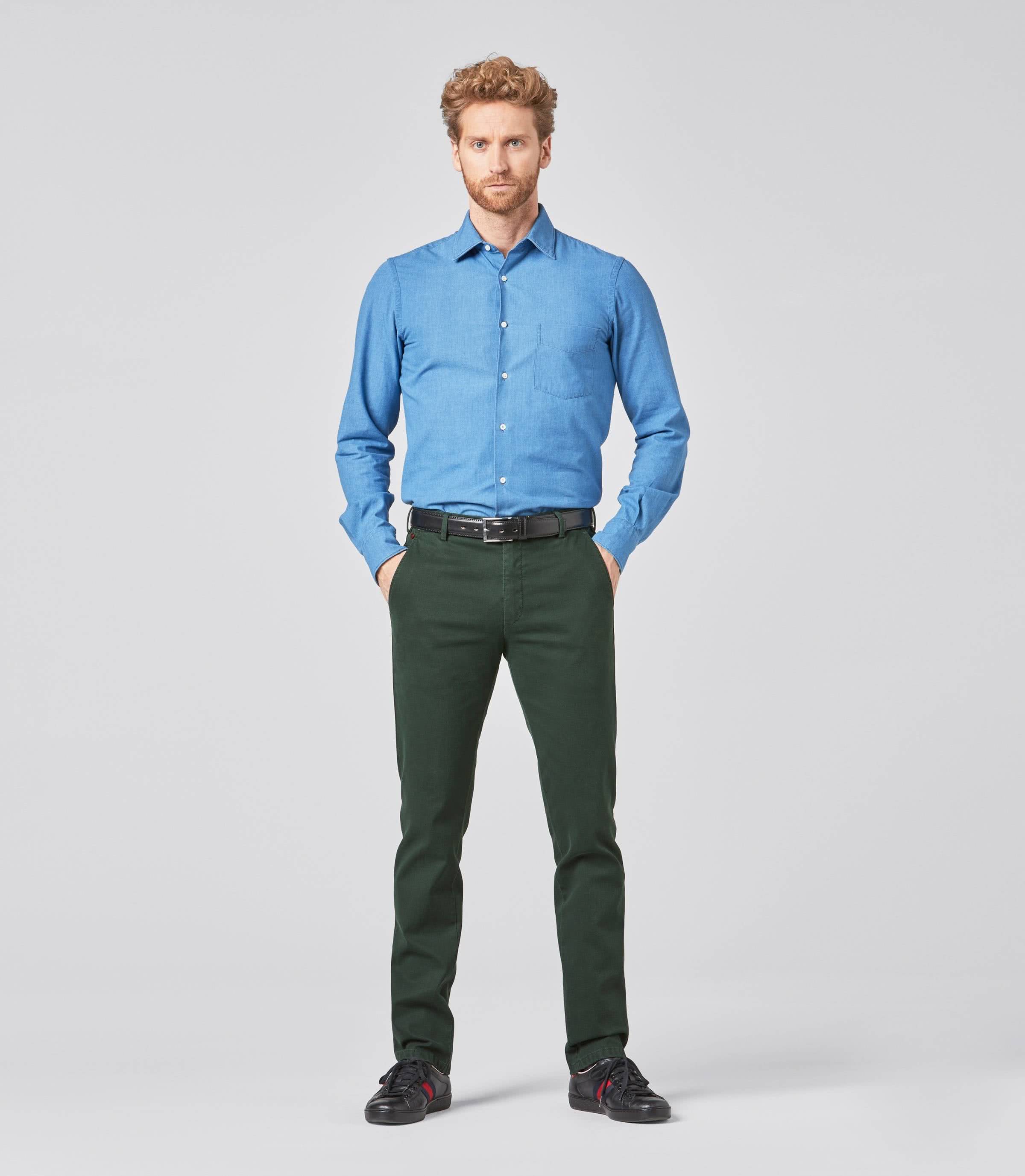 MEYER HOSEN Bonn Modern Cotele Chino - Pinewood Emerald - Bonn 2-5567-28 von MEYER HOSEN