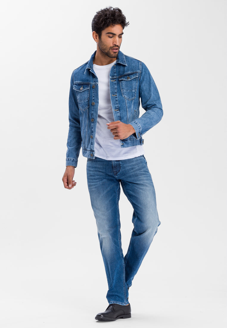 CROSS JEANS Antonio Five Pocket - Harbor Wash Blue - E161-115 von Cross Jeans