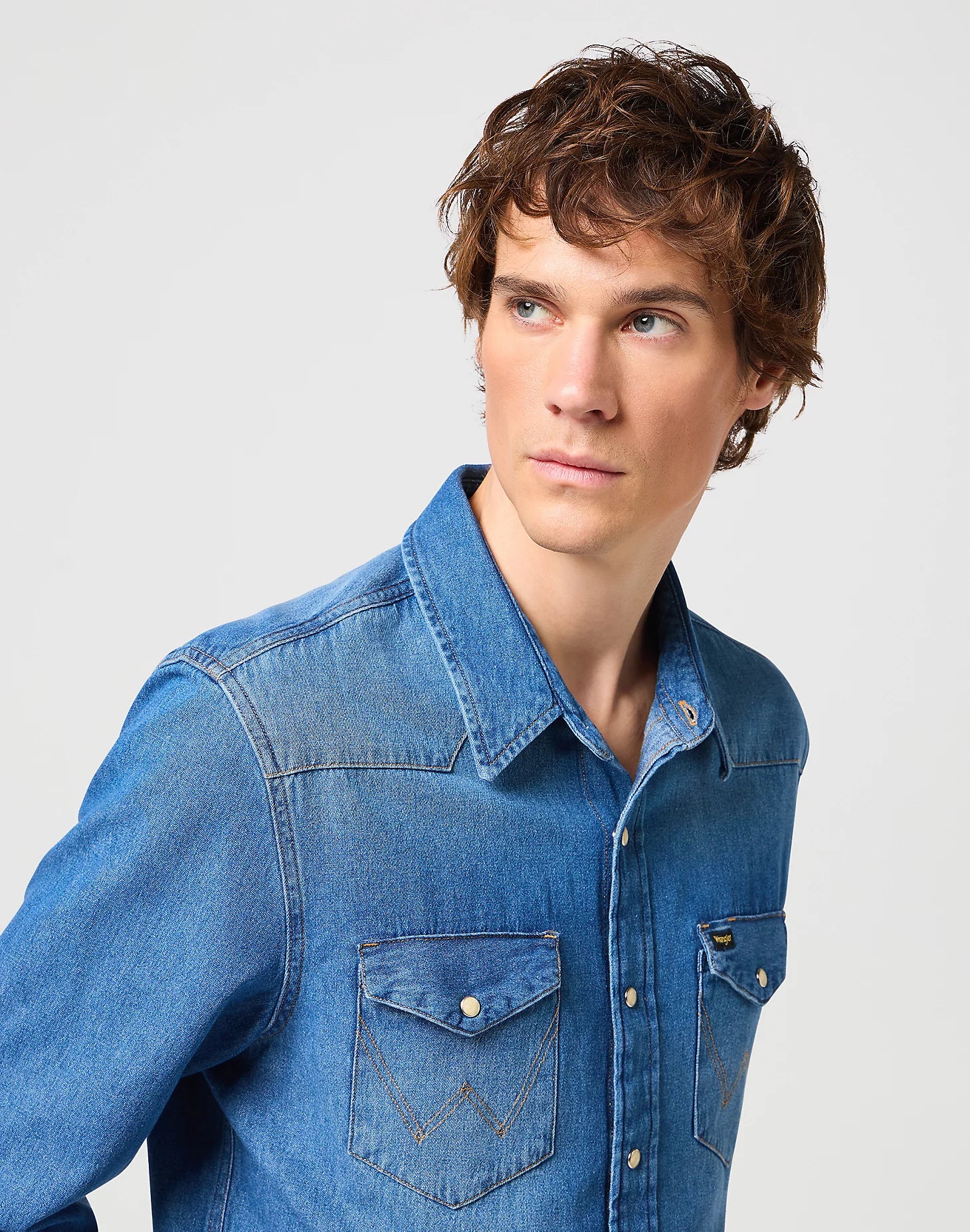 WRANGLER 27MW WESTERN SHIRT Jeanshemd - Ocean Washed Sky - 112341913 von Wrangler