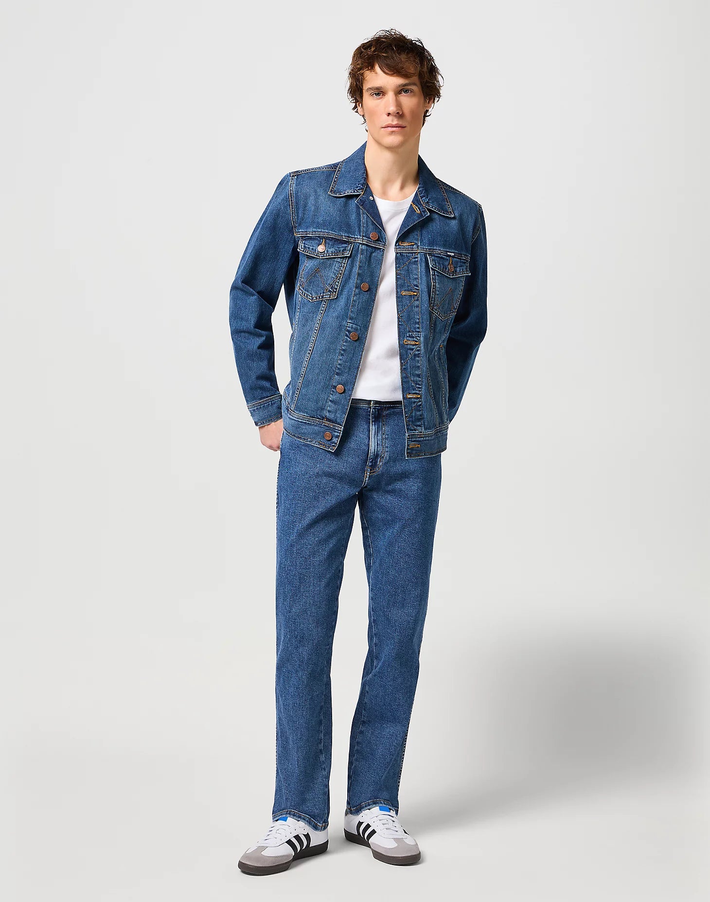 WRANGLER CLASSIC JACKET - Midnight Indigo Wash - 112128892 von Wrangler