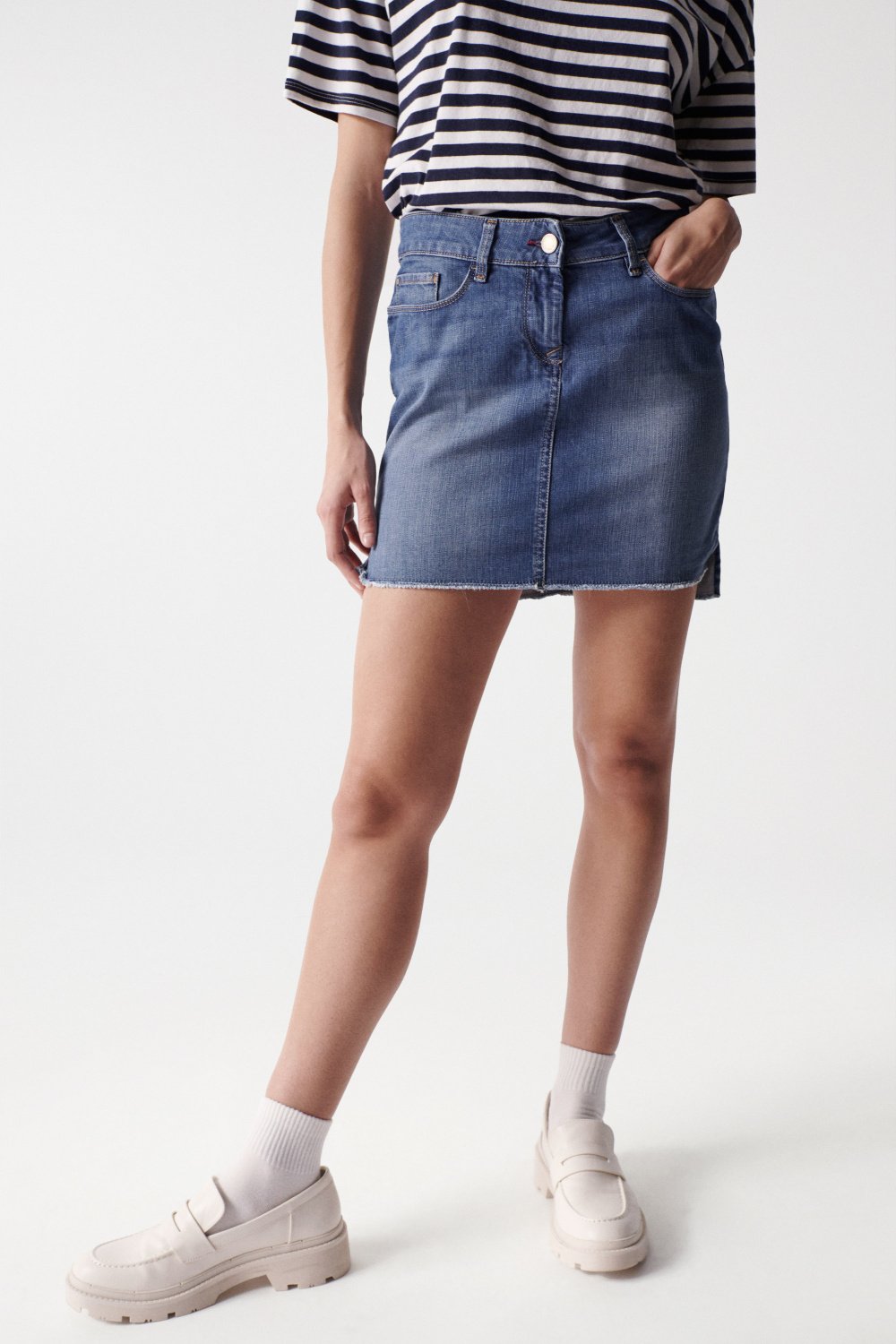 SALSA JEANS MINIROCK PUSH UP - Denim Horizon - 125654.8502