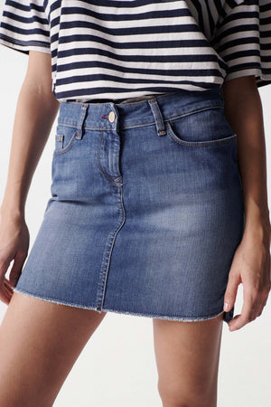 SALSA JEANS MINIROCK PUSH UP - Denim Horizon - 125654.8502